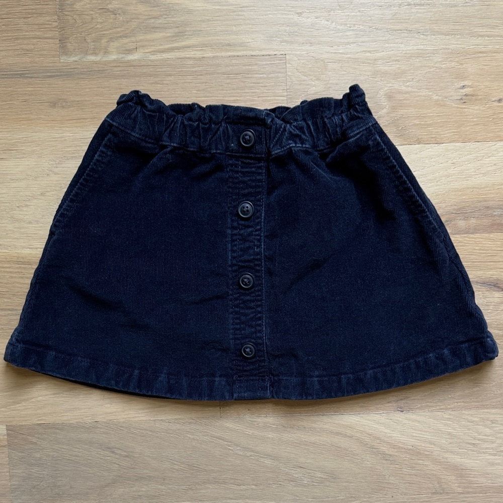 Toddler Girls’ Crewcuts Navy Button-Front Corduroy Skirt - Size 3